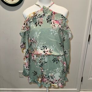 Floral Cold-Shoulder Women’s Romper